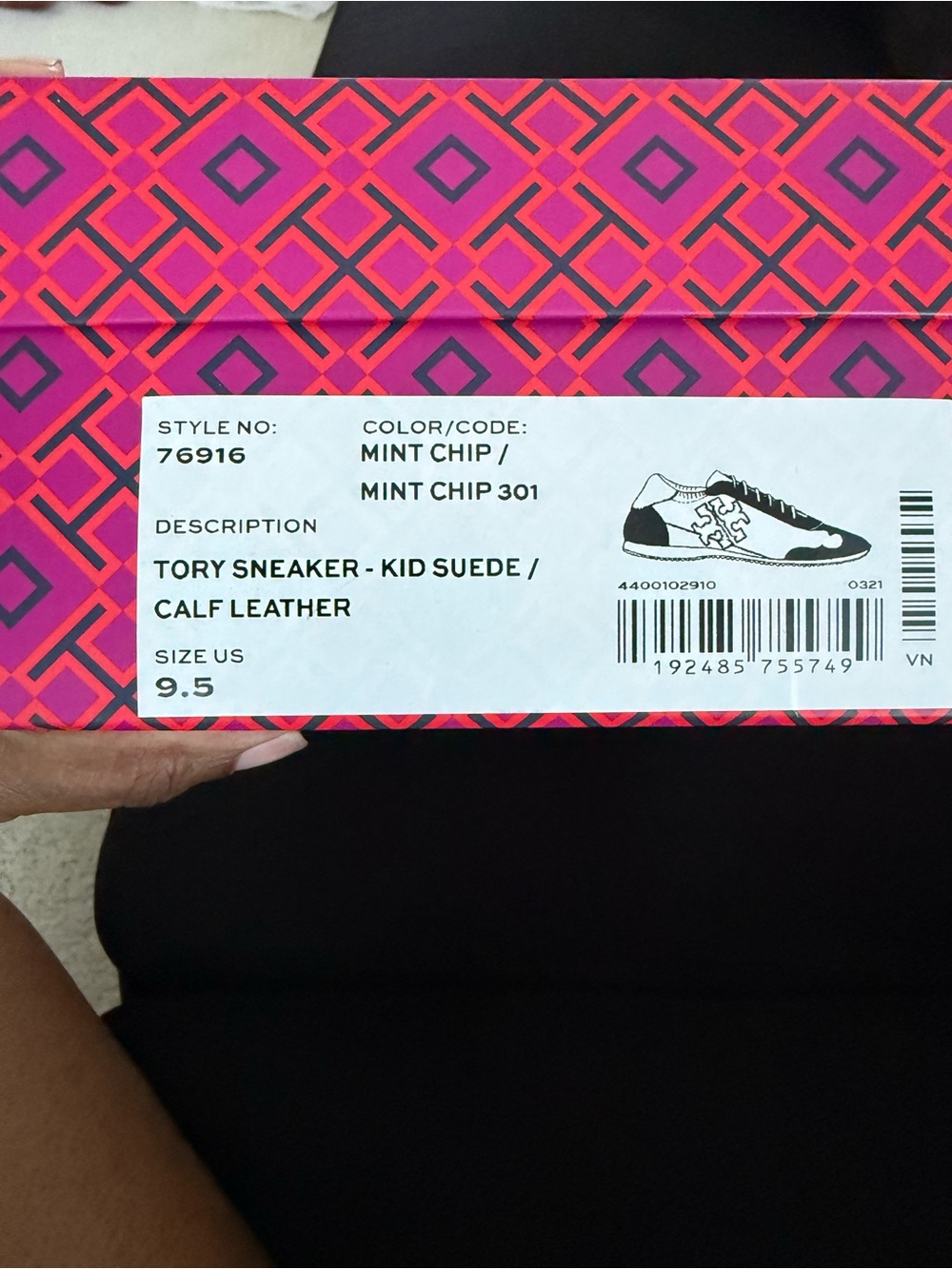 Tory Burch Mint Chip Suede & Calf Leather Sneakers - Mint Chip